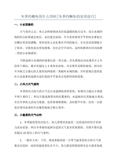 冬季钓鲫鱼用什么饵料[冬季钓鲫鱼的实用技巧]