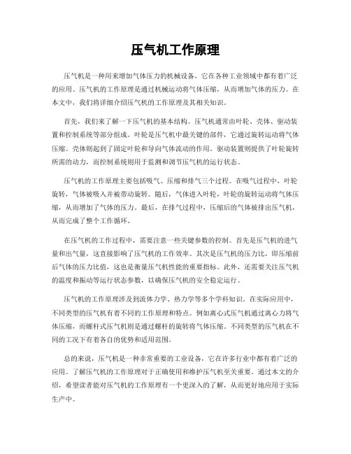 压气机工作原理
