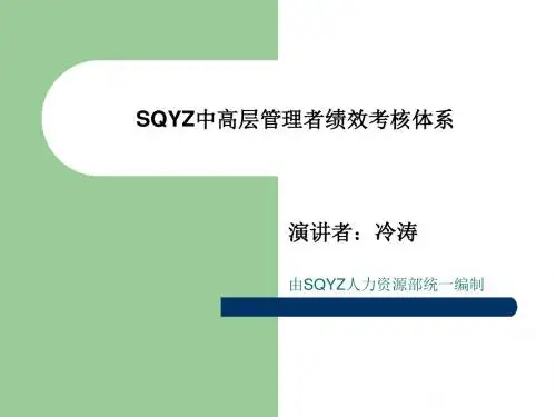 中高层管理者绩效考核体系-PPT文档资料