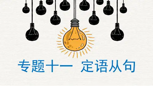 超实用高考英语语法专题复习： 专题十一 定语从句