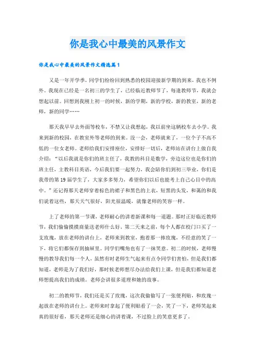 你是我心中最美的风景作文