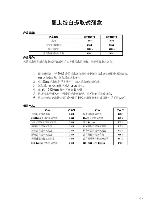 昆虫蛋白提取方法