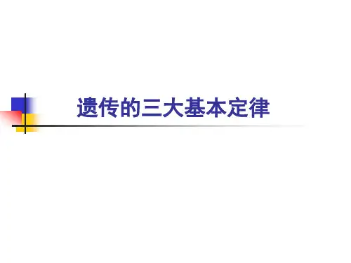 遗传的三大定律