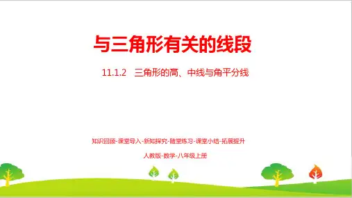 最新人教版初中八年级数学上册第十一章《与三角形有关的线段》精品教案