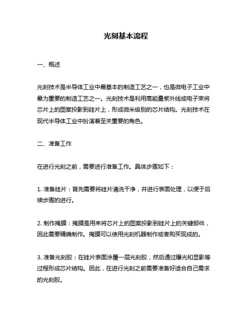 光刻基本流程
