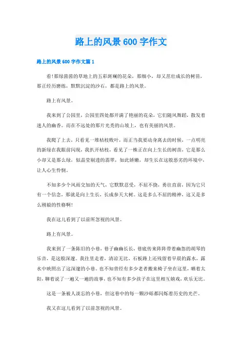 路上的风景600字作文