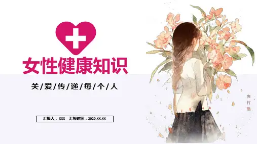 专题课件简约风女性健康知识通用PPT模板