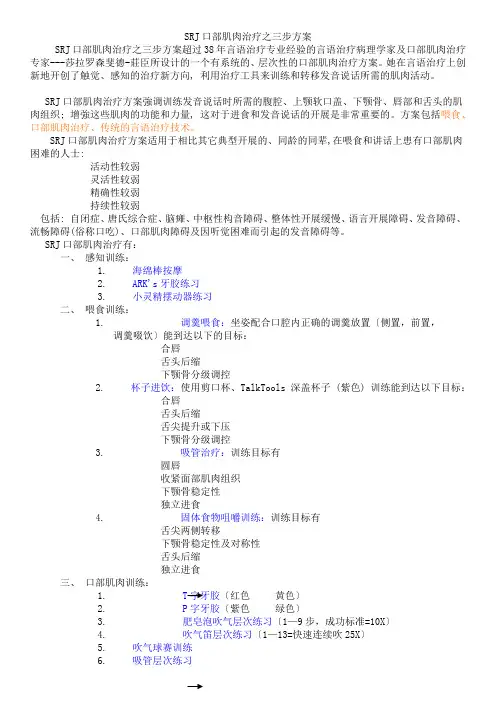 SRJ口肌训练