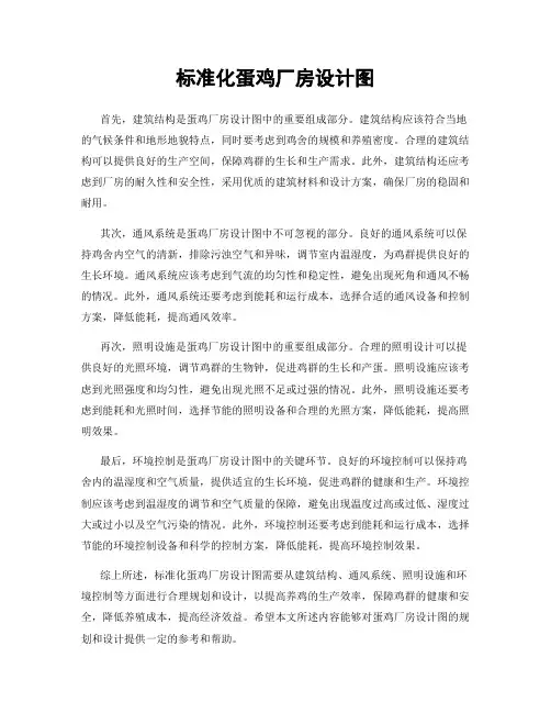 标准化蛋鸡厂房设计图