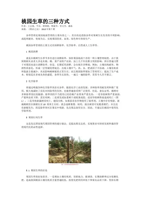 桃园生草的三种方式