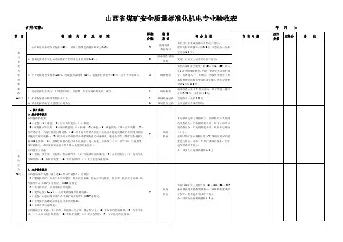质量标准化验收表