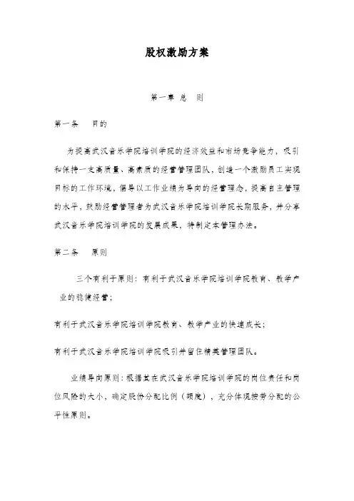 (推荐)2019年股权激励分配方案