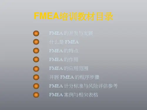FMEA培训教材(课件)