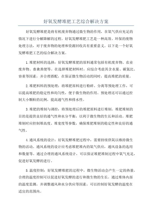 好氧发酵堆肥工艺综合解决方案