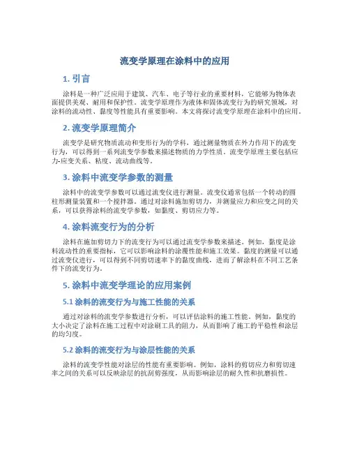 流变学原理在涂料中的应用
