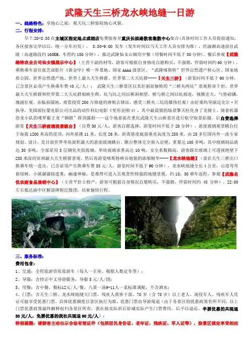 【天地常规】武隆天生三桥龙水峡地缝一日游