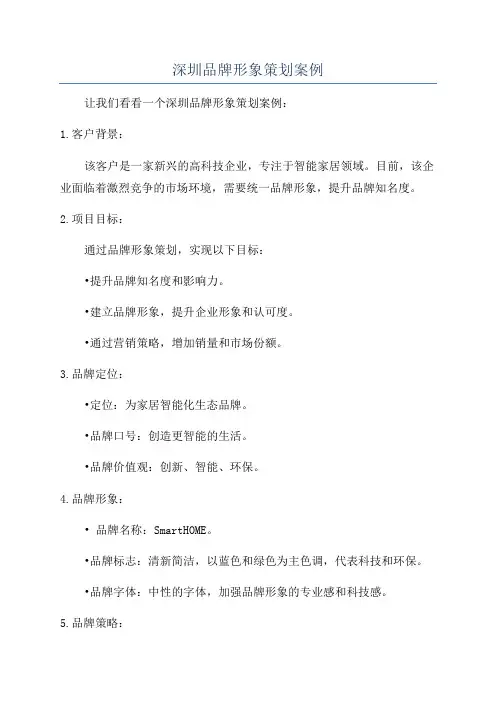 深圳品牌形象策划案例