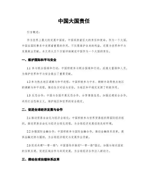 中国大国责任
