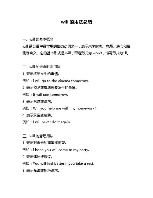 will的用法总结
