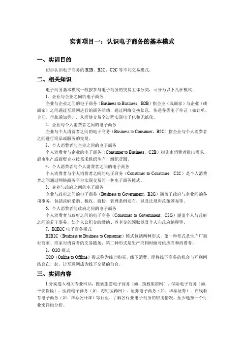 电子商务实训1