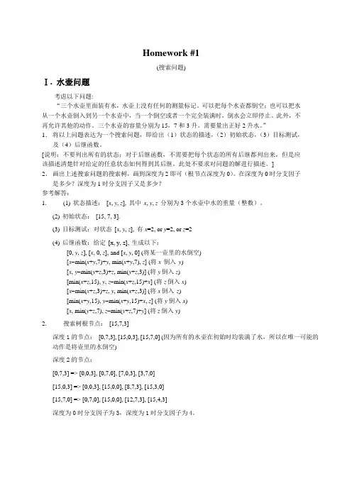 人工智能(考点复习整理)