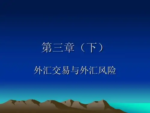 外汇交易和外汇风险
