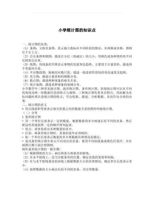 小学统计图的基本知识点