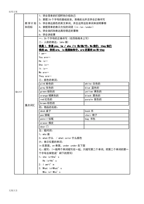 剑桥少儿英语课程计划清单