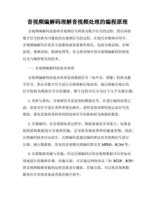 音视频编解码理解音视频处理的编程原理