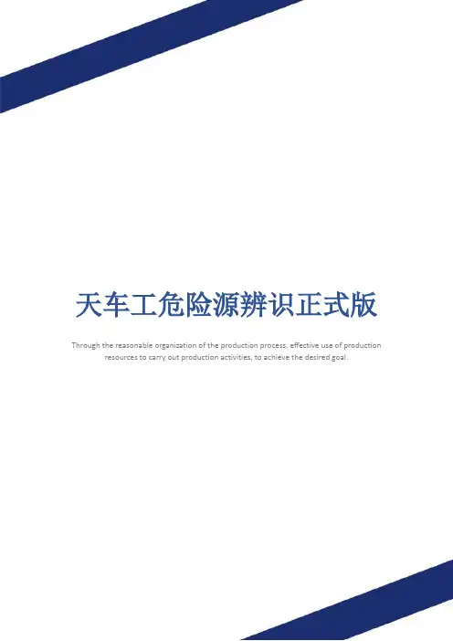 天车工危险源辨识正式版