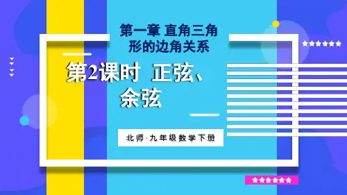 北师大版数学九年级下册1.正弦、余弦课件(共46张)