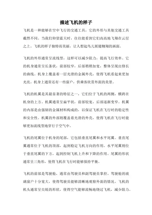 描述飞机的样子