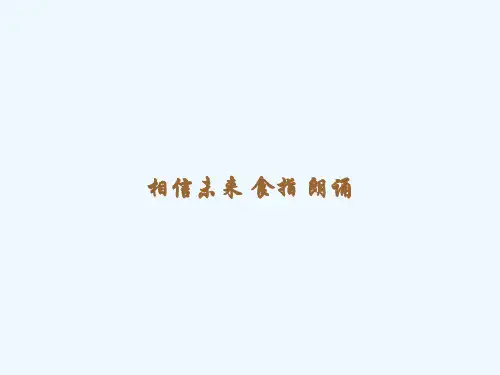 相信未来 食指 朗诵 PPT