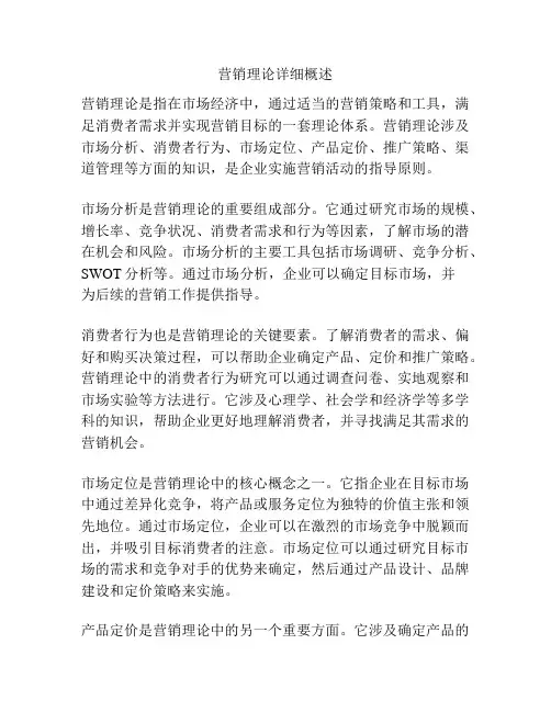营销理论详细概述