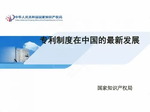 专利制度在中国的最新发展