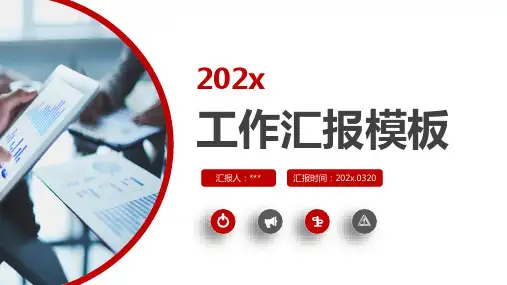 红色商务汇报PPT模板
