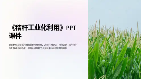 《秸秆工业化利用》课件