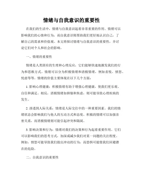 情绪与自我意识的重要性