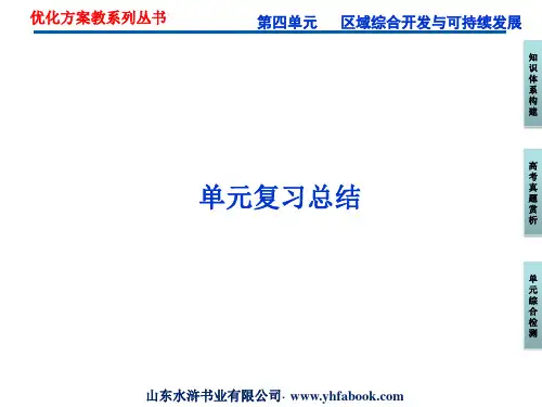 鲁教版必修三第四单元单元复习总结