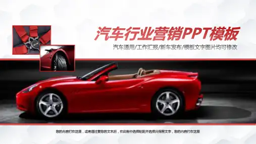 汽车行业营销PPT模板课件