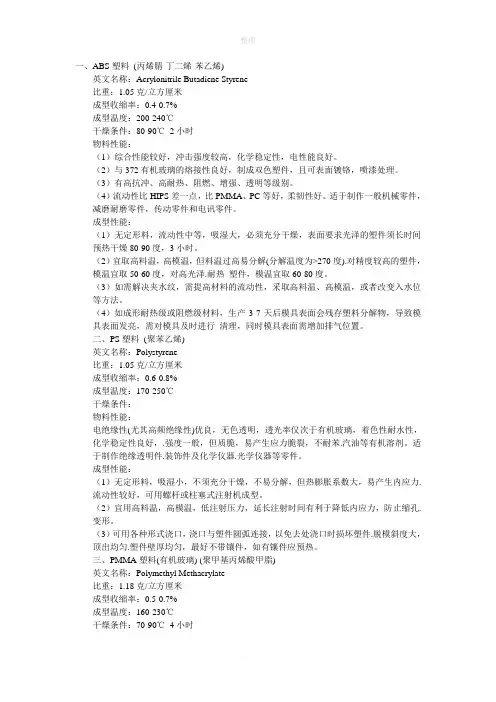 塑料知识大全77226