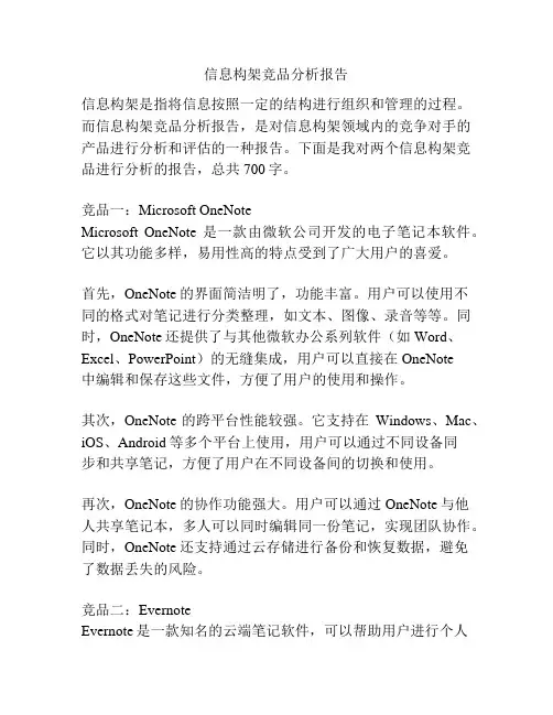 信息构架竞品分析报告