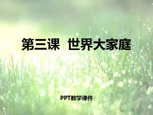 2.3 世界大家庭 (共47张PPT)精品课件