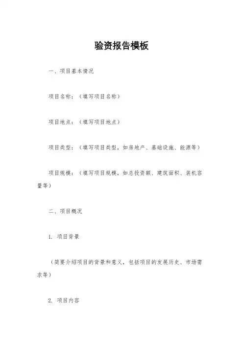 验资报告模板