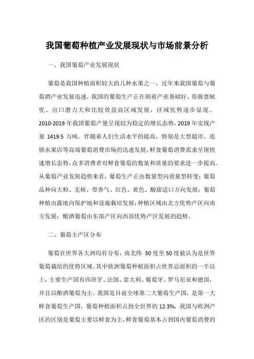 我国葡萄种植产业发展现状与市场前景分析