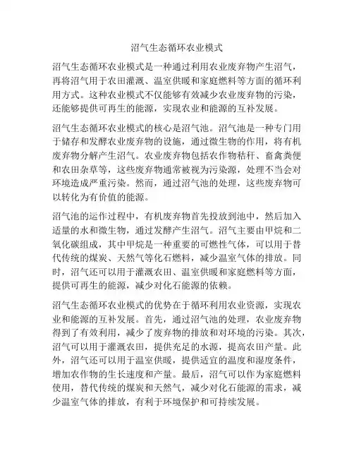 沼气生态循环农业模式