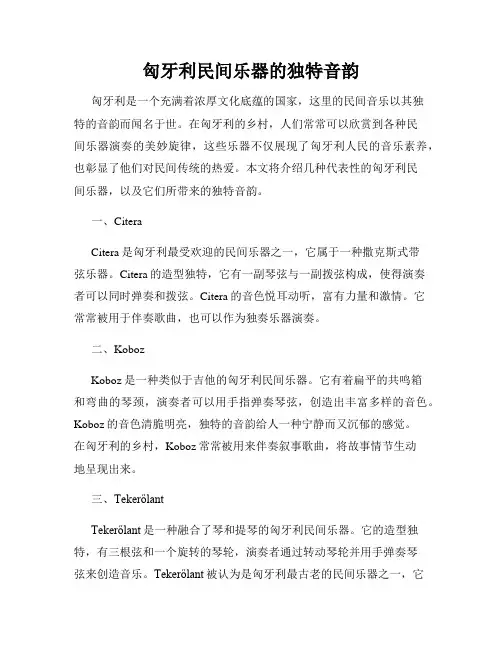 匈牙利民间乐器的独特音韵