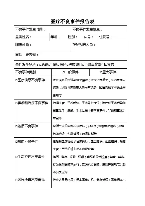 医疗不良事件报告表_5