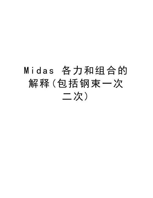 Midas 各力和组合的解释(包括钢束一次 二次)资料讲解