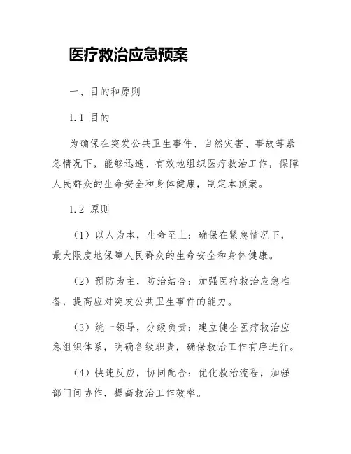 医疗救治应急预案